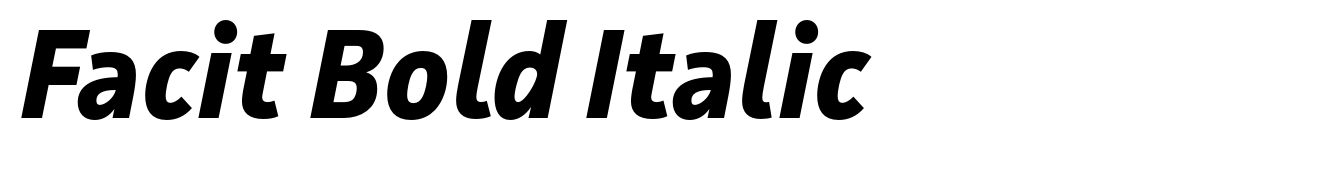 Facit Bold Italic
